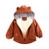 Herfst Hooded Jacket voor Kinderen Terug naar School Pluche Tops Cartoon Print Bovenkleding Babyjongen Kinderlijke Mode Kleding 211011