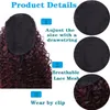 14 polegadas afro kinky encaracolado rabo de cavalo sintético simulação extensões de cabelo humano pacotes clip em rabos de cavalo cj5806262693