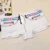 Bomull Kvinnor Boxers Shorts Denim Printed BoysHort Panties Dam Girls Knickers Underkläder för kvinna 6 st / set 210730