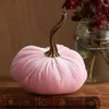 Couronnes de fleurs décoratives, citrouilles en velours faites à la main, décor d'Halloween, citrouille en peluche douce, ornements de jardin de campagne exquis Than2147