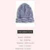 Beanie/Skull Caps Women Winter Knitted Beanies Hats Autumn Casual Elastic Coral Velvet Ladies Female Skullies Soft Warm Slouchy Bonnet Delm2