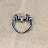 Pins Brooches Fashion Vintage Black Enamel Pin Gothic Animal Bat Women Gold Lapel Party Unisex Suits Coat Dress Jewelry 2022 Seau22