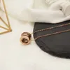 Högkvalitativ mode halsband klassisk liten midja cylindriska glidande hängsmycke halsband smycken med utsökt förpackningslåda