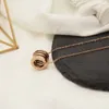 Collier de mode de haute qualité, classique, petite taille, pendentif coulissant cylindrique, bijoux avec emballage exquis, boîte 312n