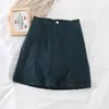 Minifalda de mujer Otoño Verano cintura alta Casual A-line moda femenina sólido corto s 210430