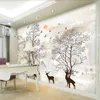 Tapeten Benutzerdefinierte jede Größe Wandbild Tapete 3D handgezeichnete abstrakte Baum Wandmalerei Wohnzimmer TV Sofa Schlafzimmer Home Decor Papel de Parede