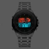 Relógios de pulso masculino Moda Solar Hilged Top Sports Watches Full Steel 30m À Prova D 'Água Analógico Digital LED militares