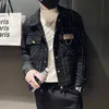 coreano homens moda casaco lazer