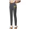 Women's Pants & Capris Winter Plus Size Leggins Solid Color Workout Home Warm Elastic Waist Trousers Velvet Wool Plush 2021 C5