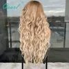 الباروكات الدانتيل فضفاضة مجعد الشعر البشري الباروكة 13x413x6 Caramel Light Blonde Ombre أبرز ملونة Remy 150 26quot28quot Qear6606996