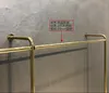 Hangers & Racks Wall Mounted Women's Clothing Floor Simple Display Rack Titanium Gold Side Clothes Pole