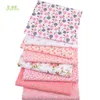 Chainho,8pcs/Lot,Pink Floral Series,Printed Twill Cotton Fabric,Patchwork Cloth,DIY Sewing Quilting Material For Baby&Children 210702