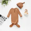 Младенческий спальный мешок Newborn Baby Swarddle одеяло шляпу 2 шт. Wrap Trape Toddler Хлопок Мультфильм Спальные мешки Фотографии Опора 720 x2