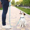 Guinzaglio per collare per cane in nylon personalizzato Set targhetta personalizzata per cucciolo Collari per etichetta identificativa Collare per animale domestico regolabile Accessori per cani di piombo Perros 211006