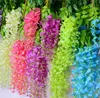 Yapay Ivy Çiçekler İpek Çiçek Wisteria Asma Çiçek Rattan Düğün Centerpieces için Dekorasyonlar Buket Garland Ev Süs Llfa