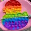 Regenbogen-Zappel-Sensorikspielzeug, Bubble Poppers, Brett, Push-Spielzeug, Anti-Stress-Relief-Bälle, Spielzeug, Cartoon-Wolf, Silikonbär, Squeezy-Spiel, große Größe, Autismus, besondere Bedürfnisse, H41T5AK