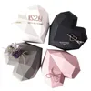 Ig Style Cadeau d'anniversaire haut de gamme Diamant Coeur Forme Fleur Boîte Rose Or Couleur Intérieur Fleur Emballage Boîte Cadeau Boîte 210402