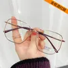 선글라스 트렌드 고양이 눈 안경 특대 여성 안티 블루 라이트 컴퓨터 안경 빈티지 금속 광학 안경 유니섹스 블랙 핑크 프레임