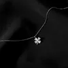 S925 Silver Clover Necklace Female Xia Xiaozhong Light Luxury Design Sense Clavicle Chain 2021 New Lucky Grass Pendant