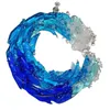 Decorative Objects & Figurines Transparent 1 PC Fused Resin Ocean Wave Suncatcher Ornament Craft Wall Hanging Art Pendant Decor For Home Win
