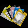Sacchetti di imballaggio in alluminio colorato Sacchetti richiudibili con chiusura a zip Borsa da un lato Sacchetti di plastica a prova di odore con retro trasparente