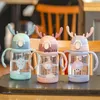 Baby Water Bottle 350ml Kids Children Cartoon Animal Drinking Products Feeding Drinkbeker School With Shoulder Strap