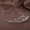 matrimonio corona di cristallo pettine bastoncini di perle ballo di fine anno fascia bambini eventi festa chiaro strass diademi gioielli per capelli nastro regalo di Natale 1115 Y2