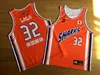 Personnalisé Jimmer Fredette # 32 Shanghai Shark Basketball Jersey Cousu Blanc Orange S-4XL Nom Et Numéro Top Qualité