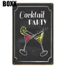 Cocktail Lounge Metal Tin Signs Beer Bar Party Decor Club Metal Crafts Home Decor Vintage Painting Plaques Art Poster Dinner room man cave poster size 30X20cm