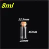 Mini Glass Vials Bottles With Corks Small Jars Containers Wishing 50pcs 22*45*12.5mm 8mljars