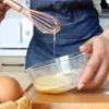 Manico in legno Frullino per le uova in acciaio inossidabile Frullino manuale in oro rosa Cucina Strumenti per la cottura domestica Prezzo di fabbrica design esperto RRB12161