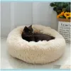 Houses Kennels Aessories Supplies Home & Gardenfluffy Calming Dog Long Plush Donut Pet Hondenmand Round Orthopedic Lounger Sleeping Bag Kenn