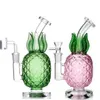 Wasserpfeifen dickes Glas Wasserbongs Downstem Perc Ananas Dab Bohrinseln Bubbler Rauchen Wasserpfeifen mit 14-mm-Schüssel