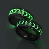 Luminous Ring Trendy Stainless Steel Glowing Ring Minimalist Fashion Butterfly Couple Wedding Bands Jewelry Gift Accessories G1125