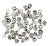 50pcs / lot crystal Big Hole Charms Loose Spacer Craft Rhinestone Bead Pendant för Charm Armband Halsband DIY Smycken Göra 10 färger