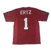 Aangepast Zach Ertz 1# High School voetbalshirt Ed Red Red Red Red elke naam Nummer maat S-4XL Jerseys Topkwaliteit