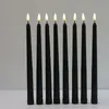 Pieces Black Flameless Flickering Light Battery Operated LED Christmas Votive Candles28 Cm Long Fake Candlesticks For Wedding Can1075186