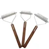 designer Pet comb untie knot unties combs Y-shaped de-floating dog rake Walnut-dog de-hair dogs2862