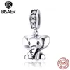 Autentyczne 925 Sterling Elephant Beads Charms Fit Bisaer Bransoletki Srebrny 925 Biżuteria ECC1338