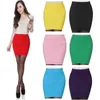 Jupes VISNXGI paquet hanche crayon plissé été femmes taille haute couleur bonbon Mini élastique Sexy bureau fête moulante grande taille