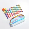 Watercolor Makeup Brush Set 15pcs Multicolor Neutral Brand Beauty Tools Featured Colorful Difference Powder Foundation Brushes Kit Drop Ship