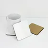 95*95mm Sublimatie Coaster 4mm Dikke MDF Houten Cup Mat Aangepaste Bureau Decoratie Cup Pad voor Koffie Mok Waterfles MMA172