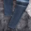 سليم الأزرق نحيل جينز للنساء عالية الخصر امرأة الدينيم سروال رصاص تمتد السيدات زائد الحجم 211129