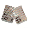 Confezione regalo 100 pz / lotto 13 * 18 Sacchetti di carta Kraft Foil Oro rosa Colorato Arancione Teal Nero Rosa Pois Strisce Chevron Candy Bag T2I52238