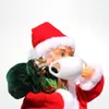 Juldekorationer dekoration Santa Claus bär en mask elektrisk musik docka smycken barn dockor Xmas gåvor för hemår 2022
