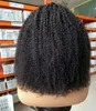 Brazilian Human Hair Afro Kinky Curly Renda dianteira Perucas Africano American Mulheres peruca pré-arrancada 150% de densidade