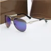 Color Film Brand Pilot Sunglasses For Men Women Fashion Metal Frame Designer Eyeglasses Cycling Sun Glasses Uv Protection Eyewear265U