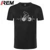 REM Mountain Biking MTB T рубашка бренд одежда велосипеды рубашка велосипед сердцебиение забавный велосипед велосипедный подарок футболка 210629
