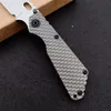 Snabb Leat LC Pocket Folding Knife D2 Stone Wash Blade CNC TC4 Titanium Alloy Handtag EDC Tactical Knives