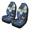 2 stks Autostoel Covers Retro Butterfly Print Universal Fit Auto Front Cover Vehicle Dirty Anti Case Chair